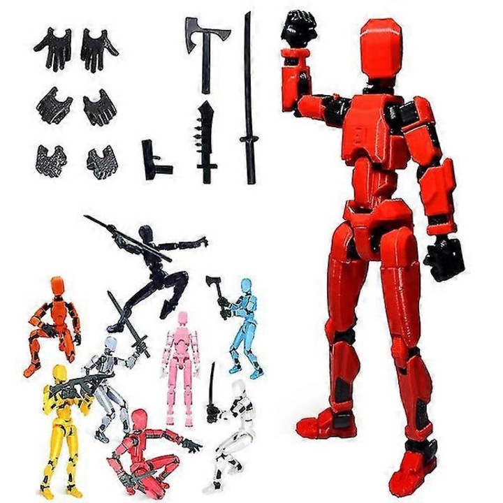 Figurine set T13 Action Titan, 7 culori, material PVC, pentru 7-14 ani