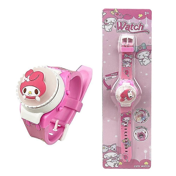 Ceas copii Sanrio Melody, plastic, multicolor, set 1 buc.