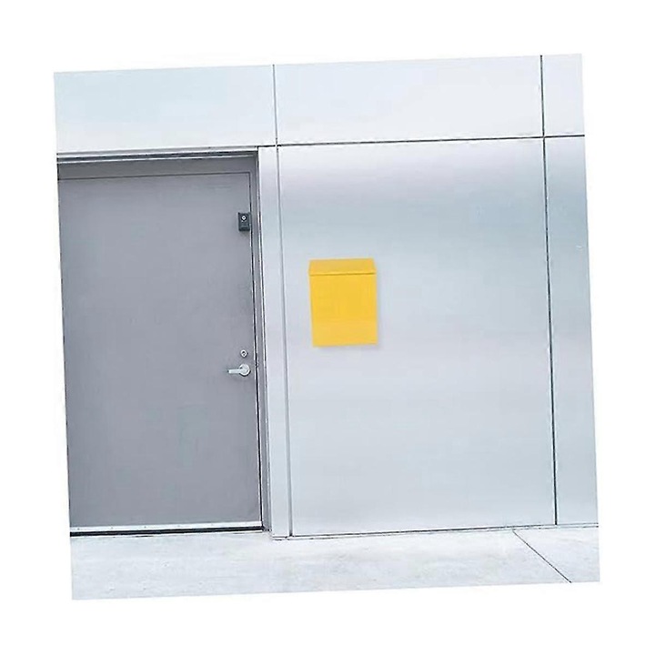 Cutie postala cu lacat, galben, 30x23x6cm, capacitate mare, montare pe perete