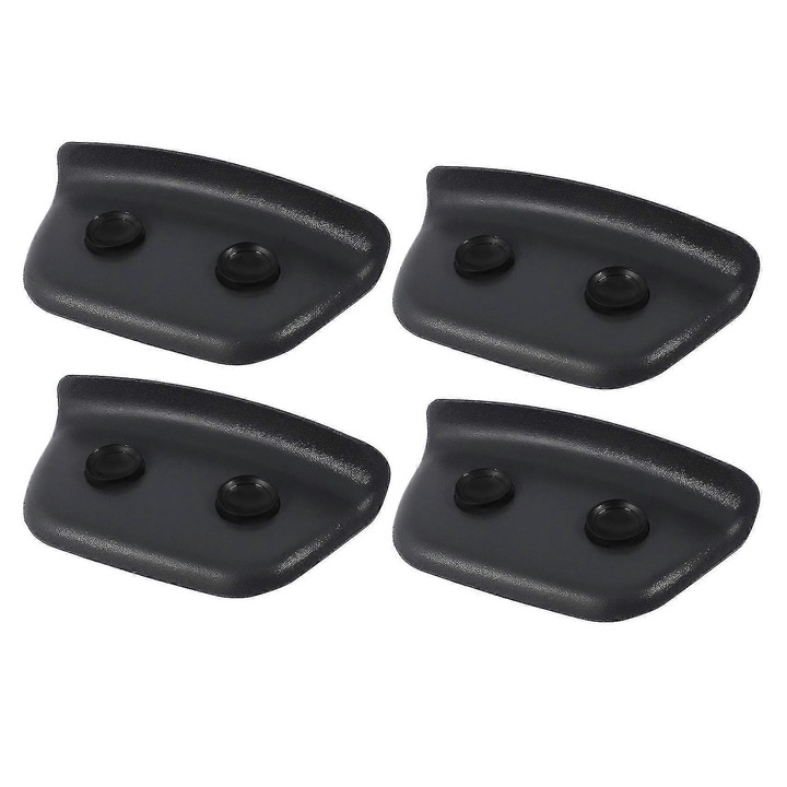 Set 4 Perne de Baie, PU, cu Suport Antiderapant, Design Ergonomic, Negru, 27x14x5cm