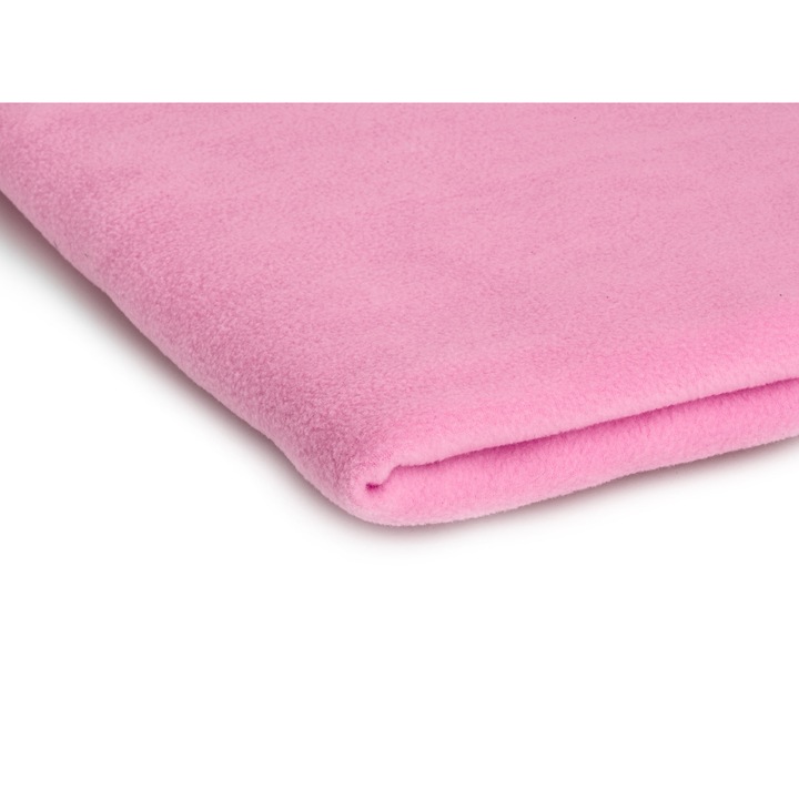 Polár kötöttáru 300 g/m², Cukorkarózsaszín, 100% Poliészter, Méretek 50cm x 155cm