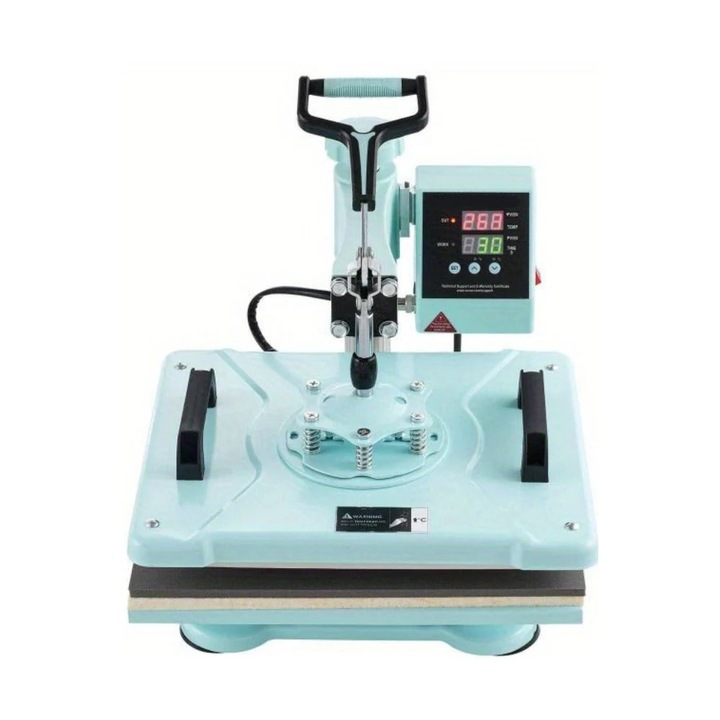 Masina de presa la cald, 30x38 cm 2 in 1, pivotare la 360°, verde