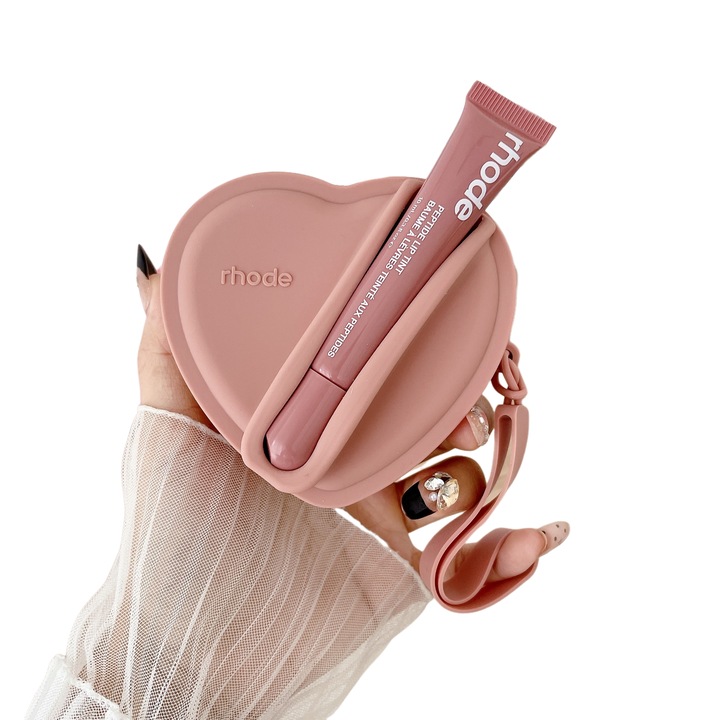 Rhode tárolótáska + Fényes ajakbalzsam - Tejes tea szín