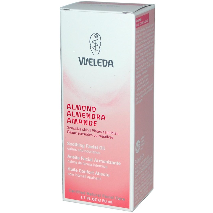 Ulei cosmetic Weleda, Ulei de migdale, 50ml, pentru piele sensibila, indepartare machiaj, regenerare