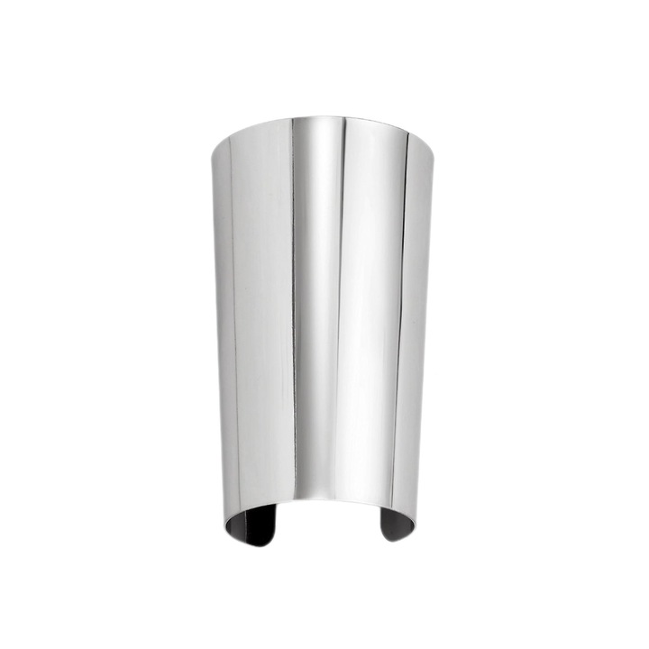 Bratara metalica ajustabila pentru femei, design deschis, elegant, latime mare, argintie, set