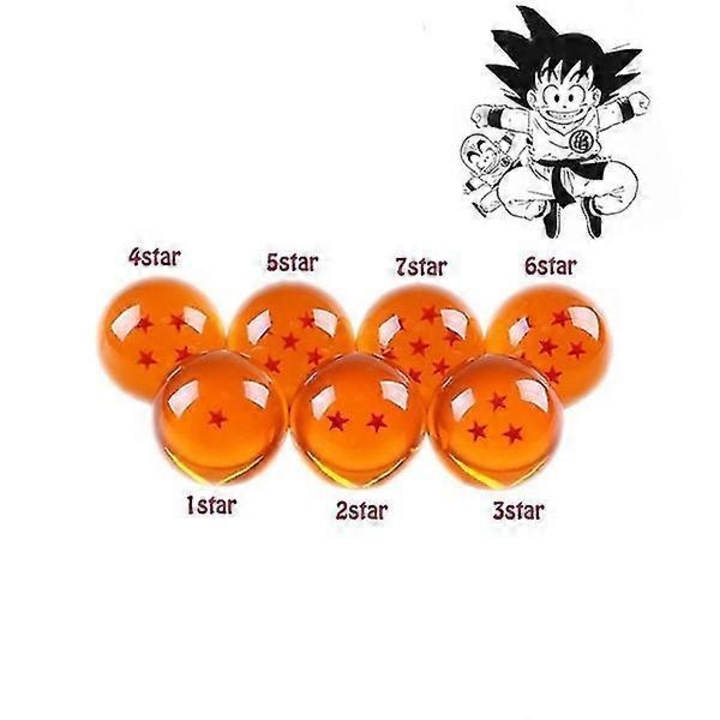Minge Dragon Ball, 76mm, 3 stele, material cauciuc, set de 1 bucata, portocaliu