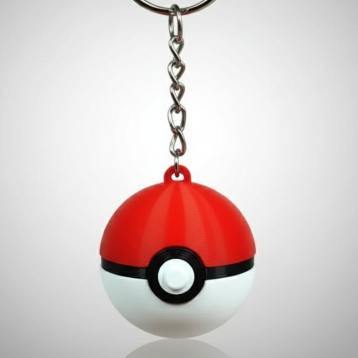 Pokeball 3D kulcstartó, Kiegészítő kulcsokhoz, iskolatáskákhoz és hátizsákokhoz, A Pokémon Univerzum ihlette