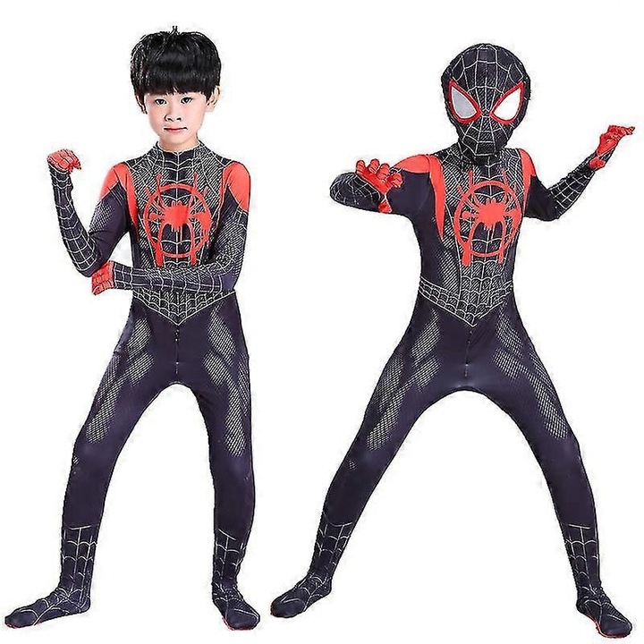 Costum Supererou pentru copii, Negru, 130-140cm