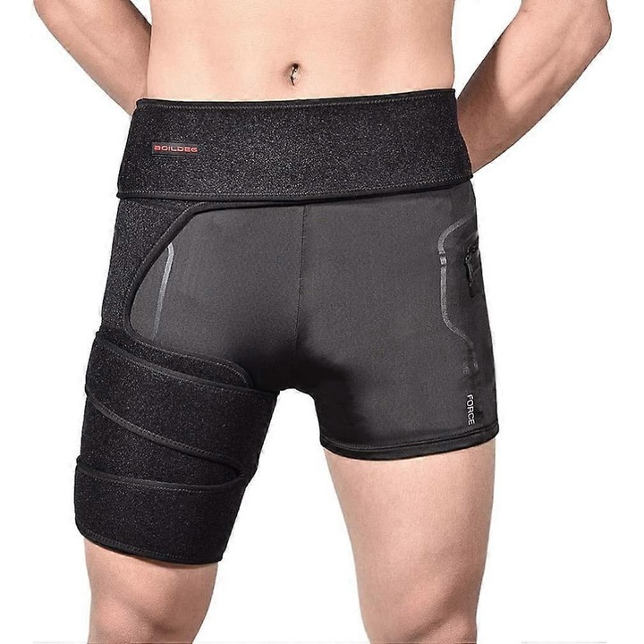 Suport ortopedic pentru sold, Negru, 115x40cm