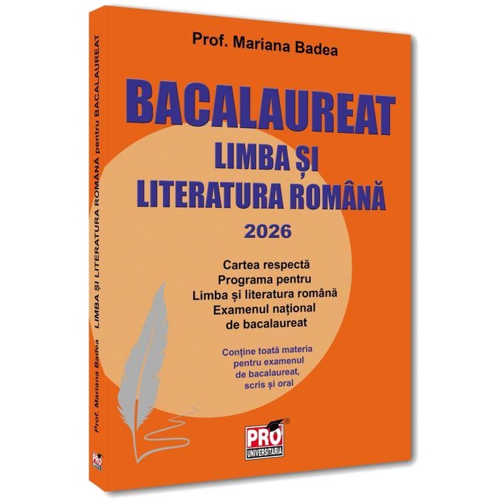Limba si literatura Romana pentru bacalaureat 2026, Mariana Badea