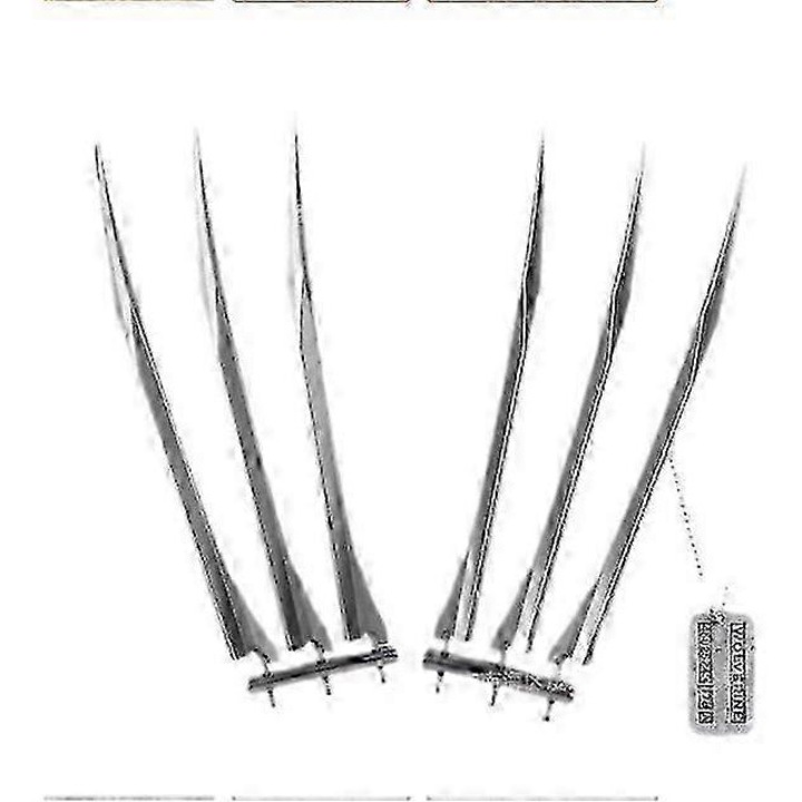 Set de gheare Wolverine si medalion, argintiu, 26x7.5x1cm