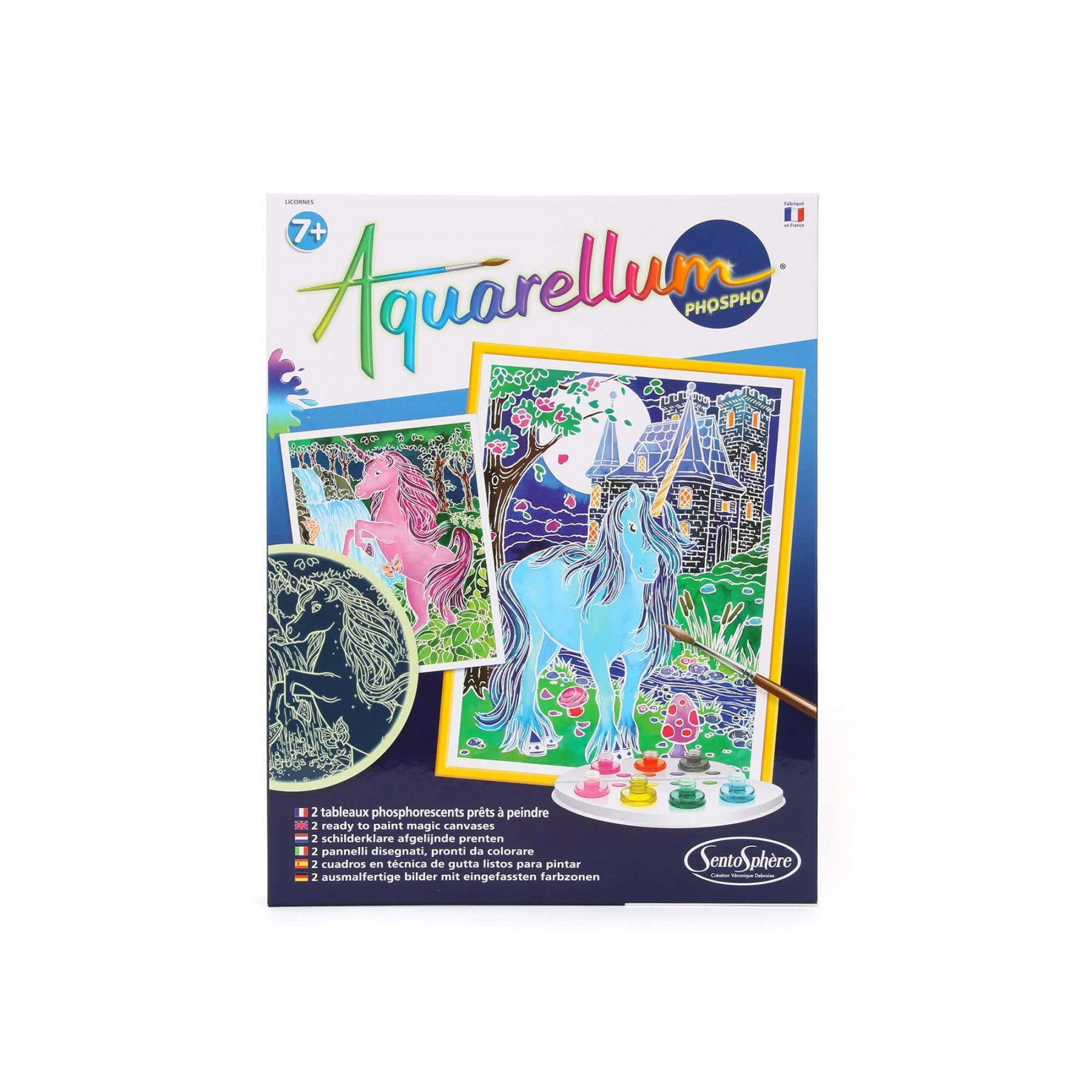Set pictura - Aquarellum Fosforescent Unicorni