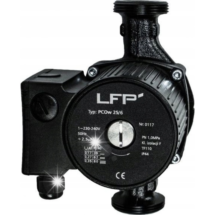 Pompa de circulare LFP PCOW 25/60B, 70 l/min, 6 m, 230 V, 180x123x135 mm