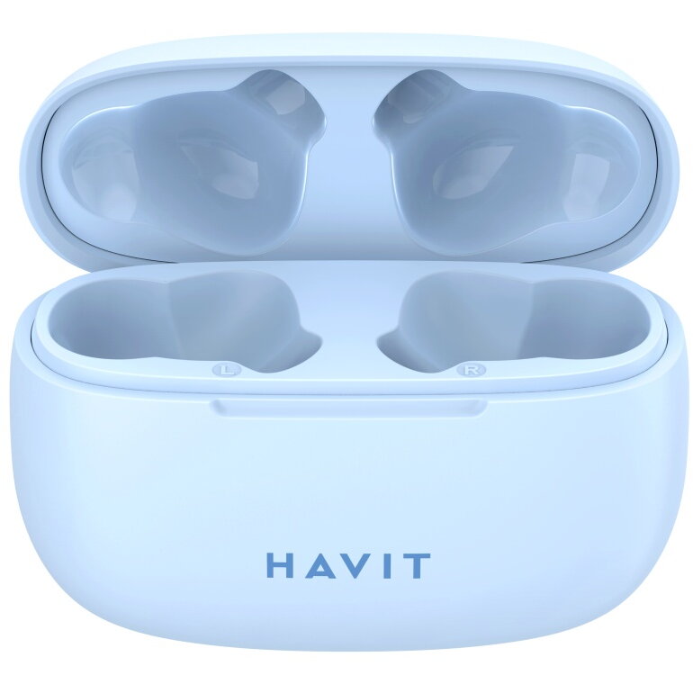 Casti HAVIT TW967, Bluetooth 5.1, TWS, In-Ear, Control tactil, Albastru deschis