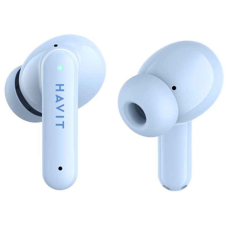 Casti HAVIT TW967, Bluetooth 5.1, TWS, In-Ear, Control tactil, Albastru deschis