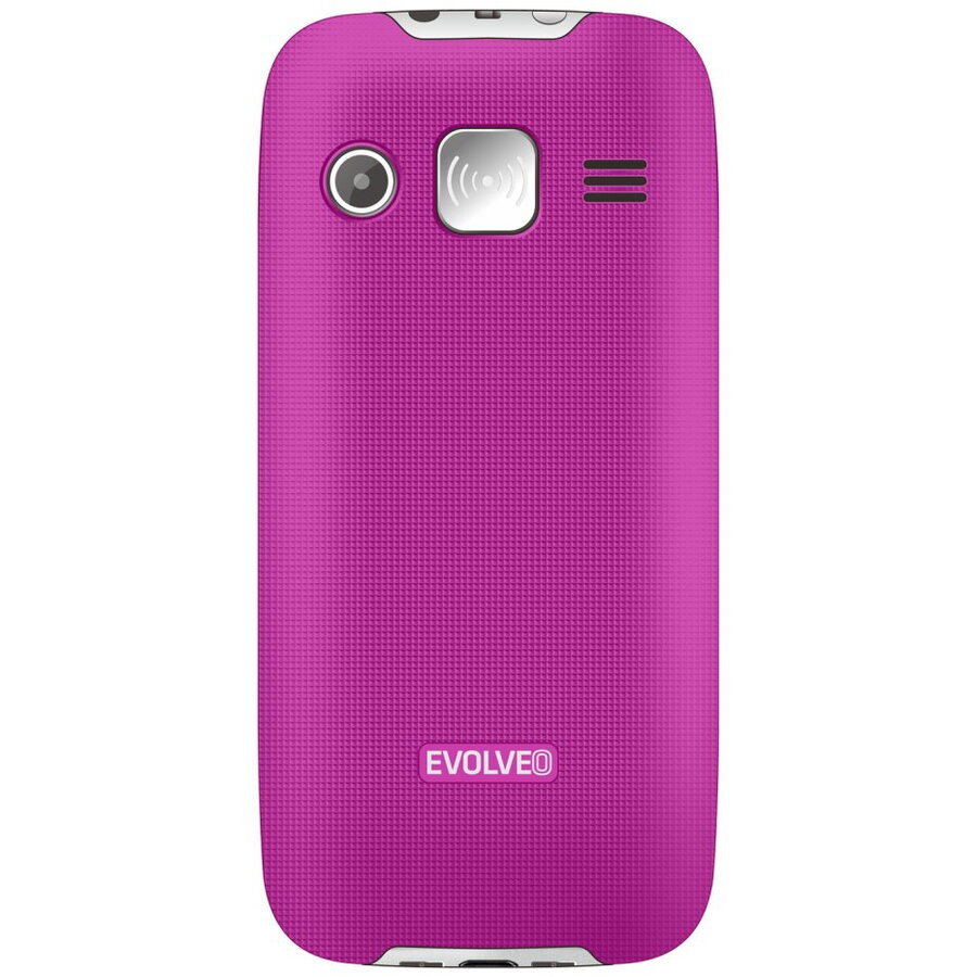 Telefon mobil Evolveo EasyPhone XR, pentru seniori cu suport de incarcare, 32 MB, 2G, Roz