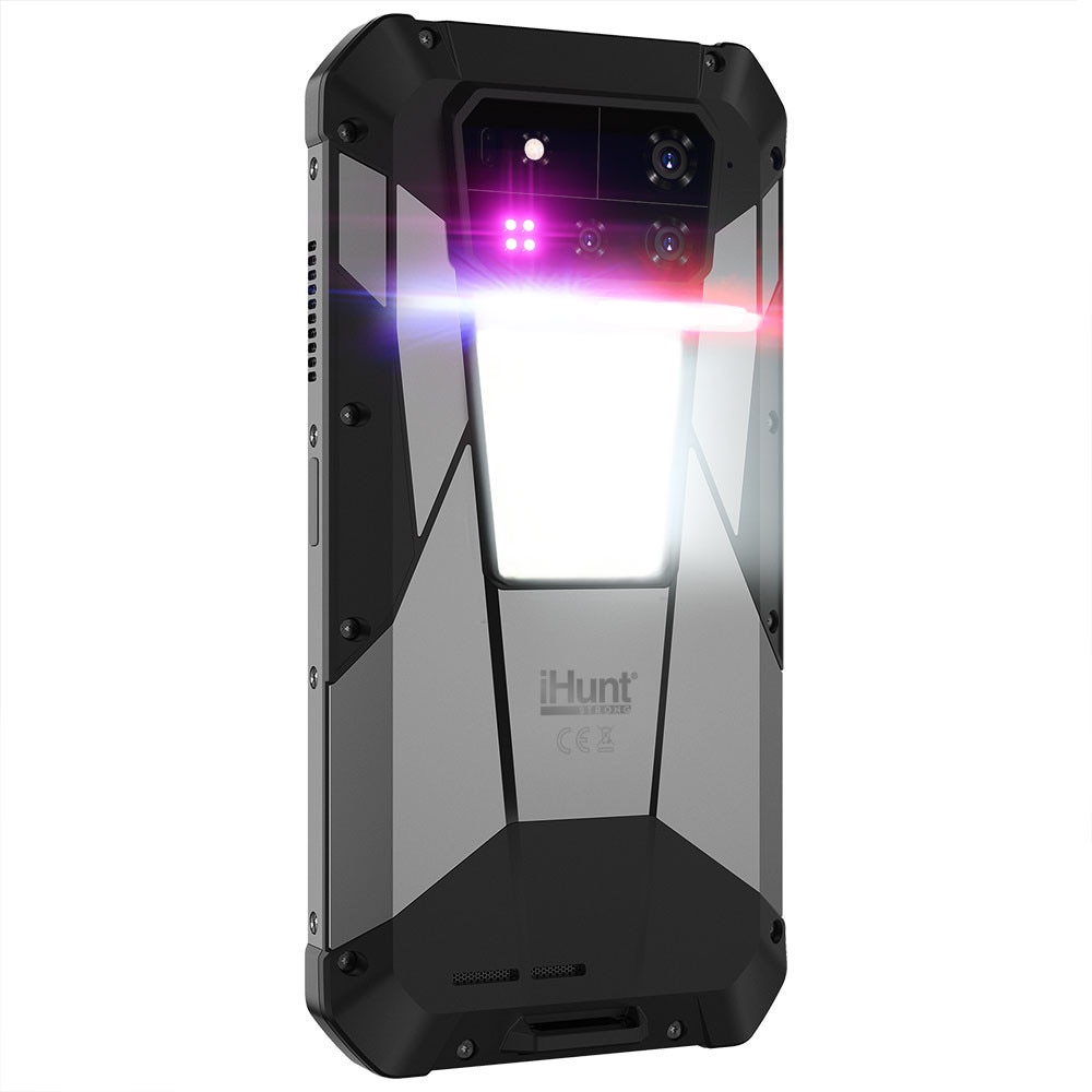 Telefon mobil iHunt Tank 4 Pro, 5G, Dual SIM, 6.73-inch 3K 120Hz AMOLED, Proiector Video Laser 720P 60Hz, Octa-Core, 32GB RAM, 512GB, Camera 50AF + 64 Night + 50MP Telephoto / 32MP Fata, Incarcare Turbo 120W, NFC, IP68/IP69, Android 14
