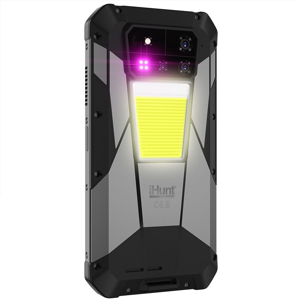 Telefon mobil iHunt Tank 4 Pro, 5G, Dual SIM, 6.73-inch 3K 120Hz AMOLED, Proiector Video Laser 720P 60Hz, Octa-Core, 32GB RAM, 512GB, Camera 50AF + 64 Night + 50MP Telephoto / 32MP Fata, Incarcare Turbo 120W, NFC, IP68/IP69, Android 14