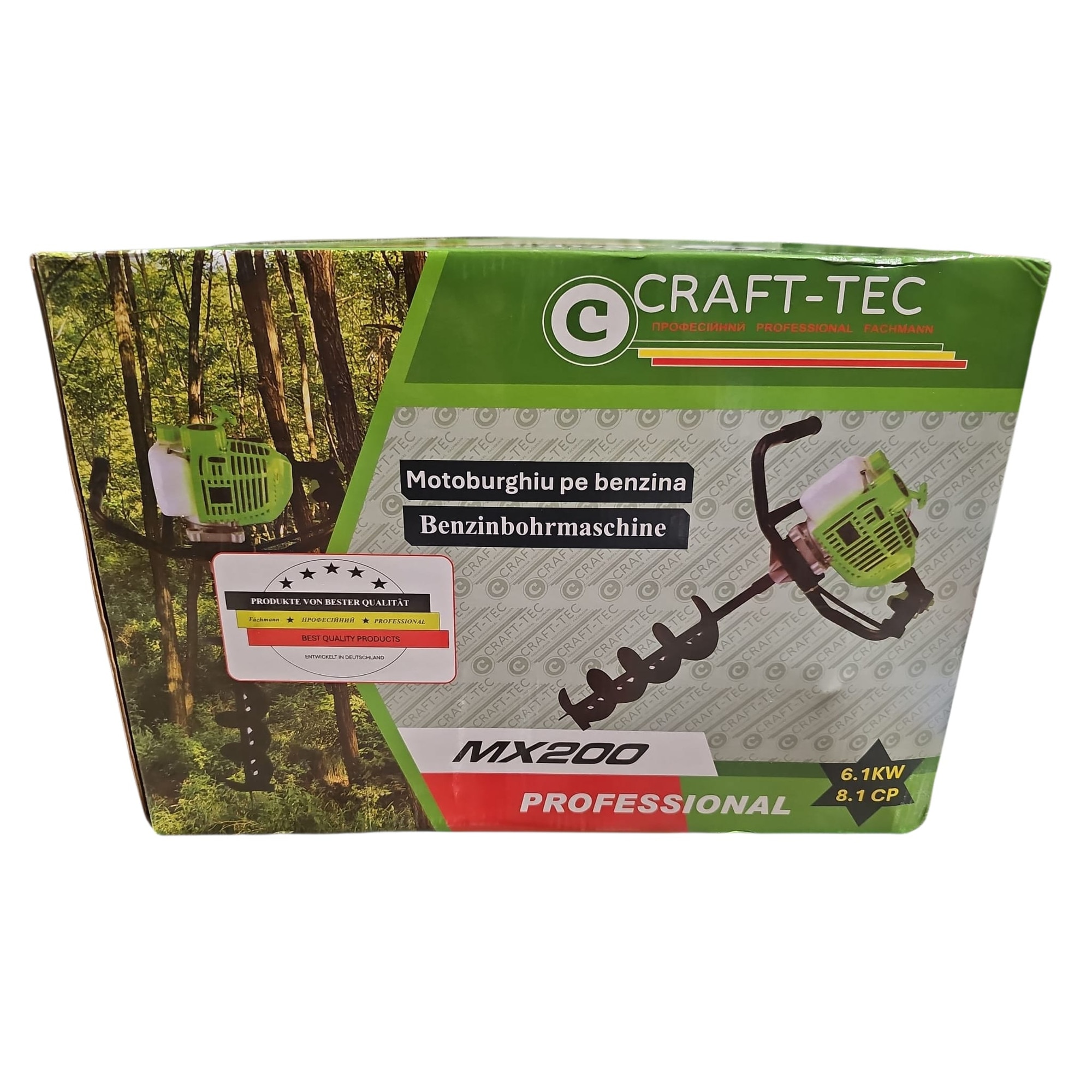 Motoburghiu foreza pamant 8.1CP, 58cc, Professional, CRAFT-TEC