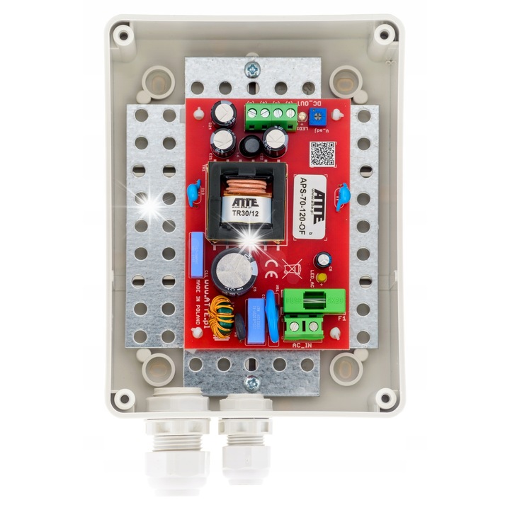 Захранване ATTE APS-70-120-S1 12V 6A 72W, сиво, 150x110x70мм