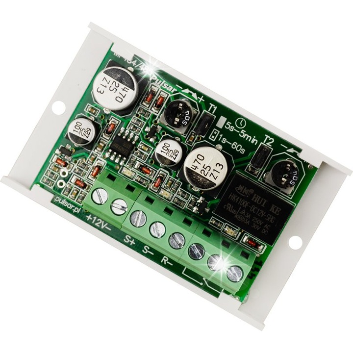 Модул таймер PULSAR AWZ526 C/NO/NC 10-14V DC 1A 1s-5min 69x43x21mm