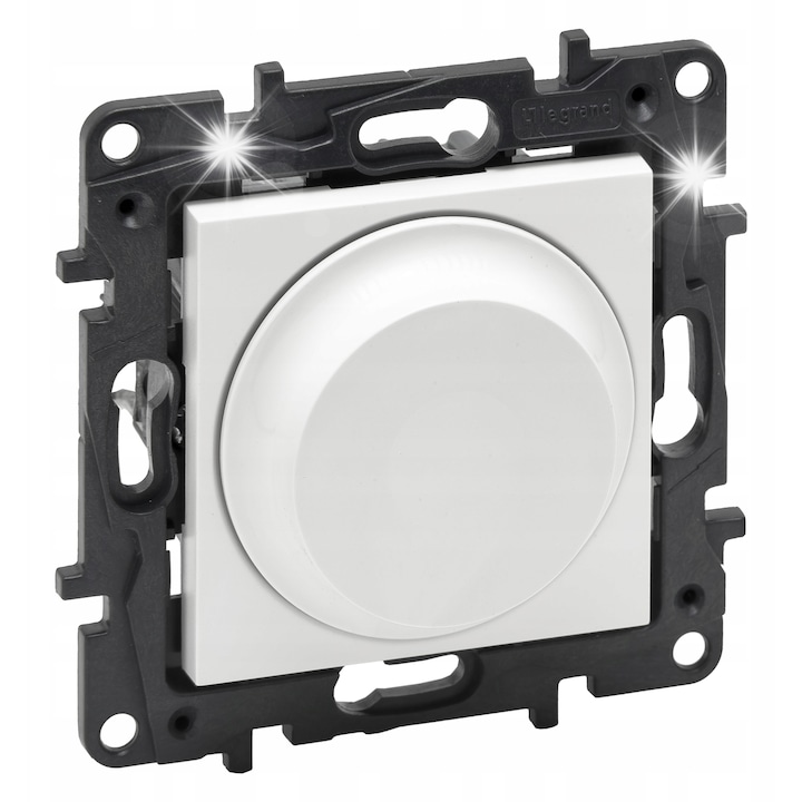 Ротационен димер Legrand Niloe Step 863152 5-300W бял/черен