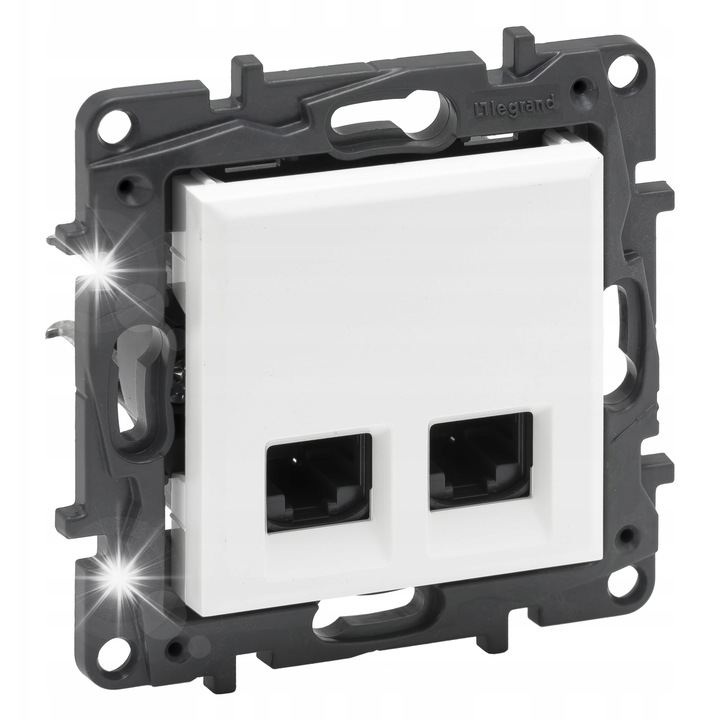 Компютърен контакт Legrand Niloe Step 2xRJ45 Cat. 6 UTP бял
