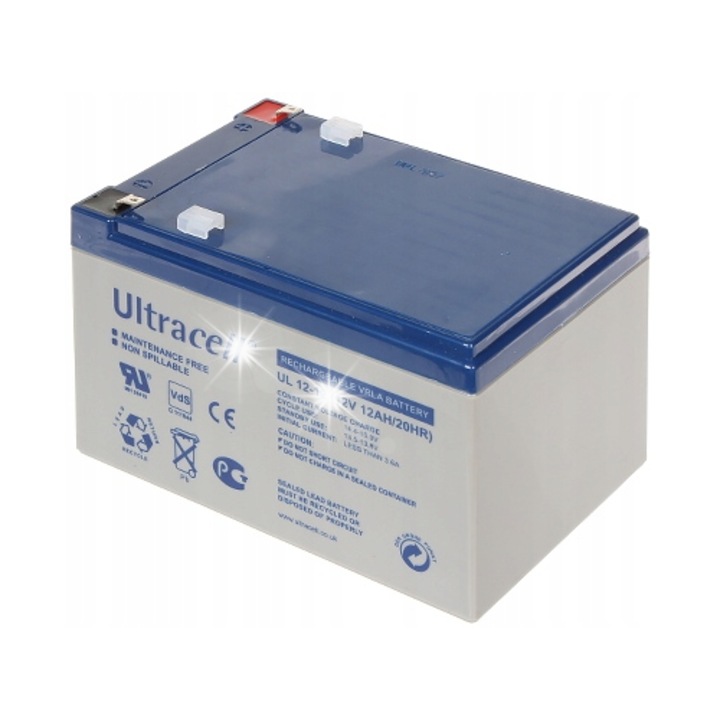 Акумулатор ULTRACELL 12V 12Ah AGM, 151x99x95mm, 3.24кг