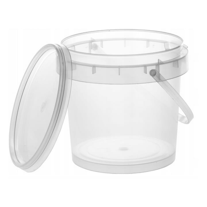 Galetusa din plastic cu capac, 600ml, transparent