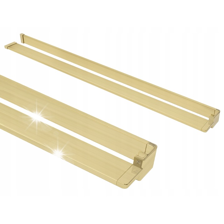 Рафт със стойка за кърпи EVO, златист мат, 120x6,5см, лесен монтаж