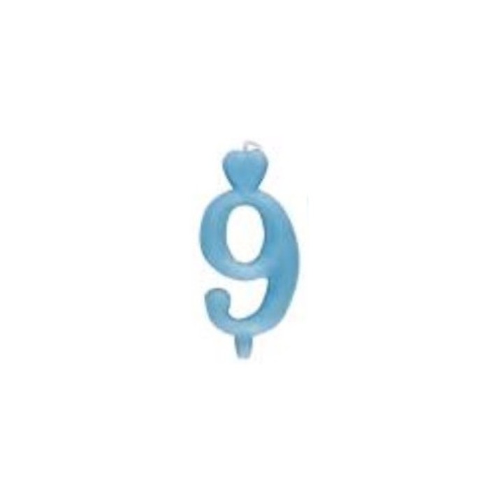 Tortagyertya 9, Margitvirág Dekor, kék, 6,5cm, 1 db.