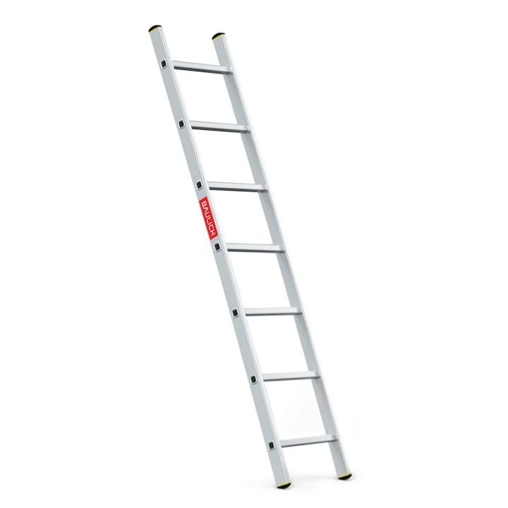 Alumínium létra, Baulich Pro, támasztós, 1 szakasz, 1x7 fok, magasság 298 cm, teherbírás 150 kg, könnyű és stabil profi használatra
