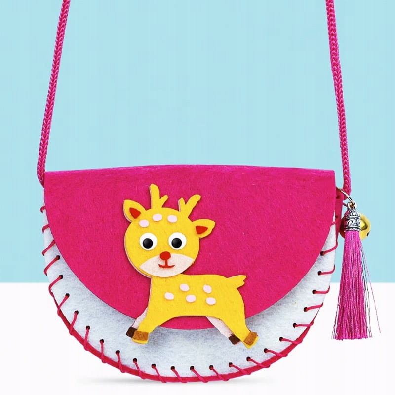 Set Creativ Diy De Cusut Din Fetru, 6 Genti De Umar Pentru Fete ...