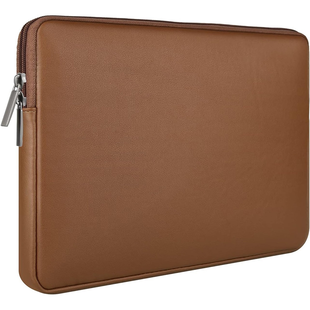 Geanta Laptop portabila, BOMSTOM, 14'', 15'', 16" inch, pentru Notebook, Ultrabook, captusit interior cu microfibra, impermeabila, Compatibila MacBook Pro/Air, Asus, Dell, HP, Lenovo, Maro
