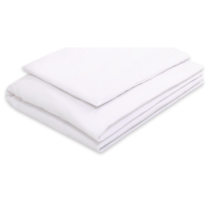 Set lenjerie de patut, My Sweet Baby, 2 piese, alb