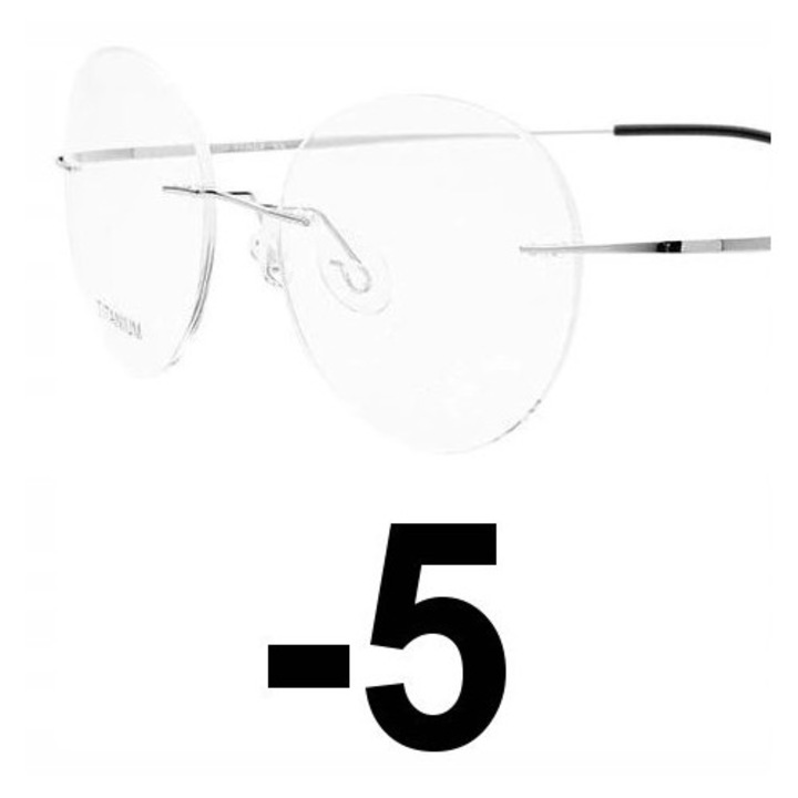 Ochelari corectivi fara cadru, -5.00 dioptrii, policarbonat, pentru femei