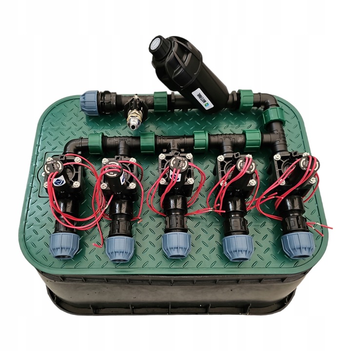 Комплект за напояване, Hunter PGV, 5 секции с филтър Watermil 1'', за PE тръба 25 мм