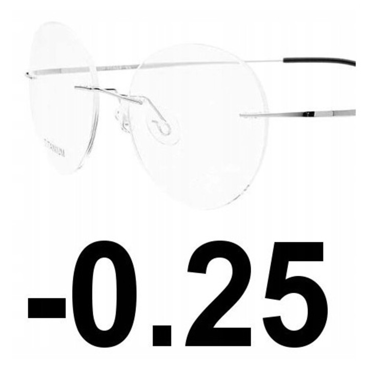 Ochelari corectivi fără ramă, -0.25 dioptrii, policarbonat, pentru femei