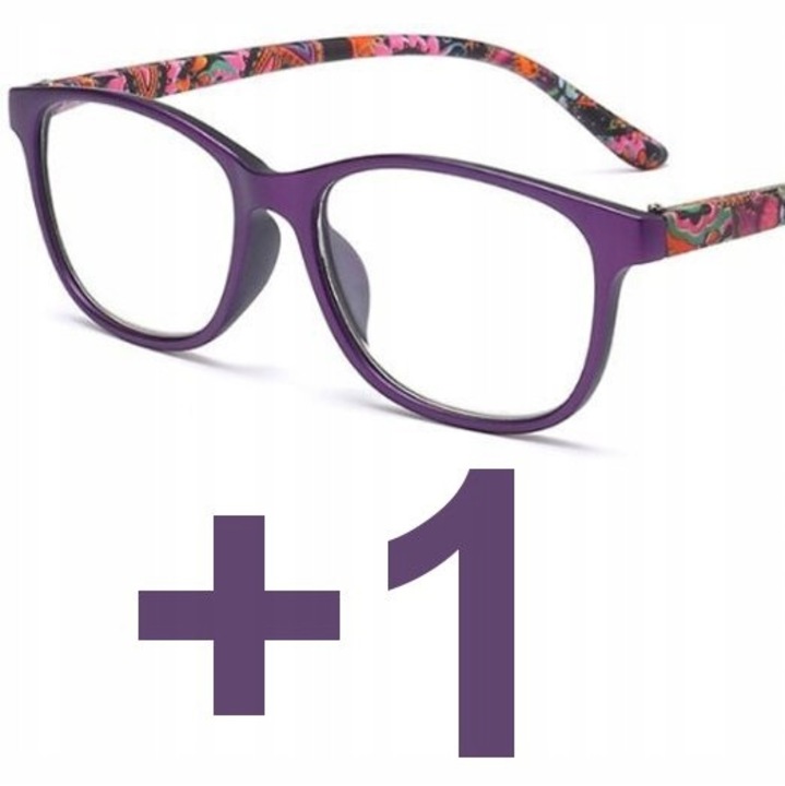 Ochelari de vedere progresivi pentru femei, hipermetropie +1.00, plastic, multicolor