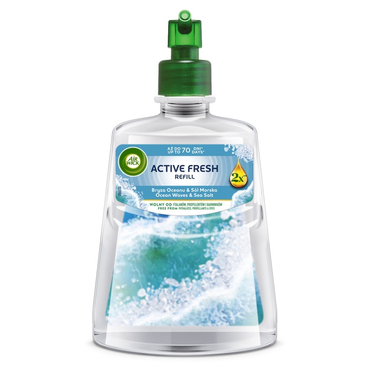 Air Wick Automata Légfrissítő Óceáni Szellő, 228 ml, Tengeri Sóval, Természetes Illóolajokkal