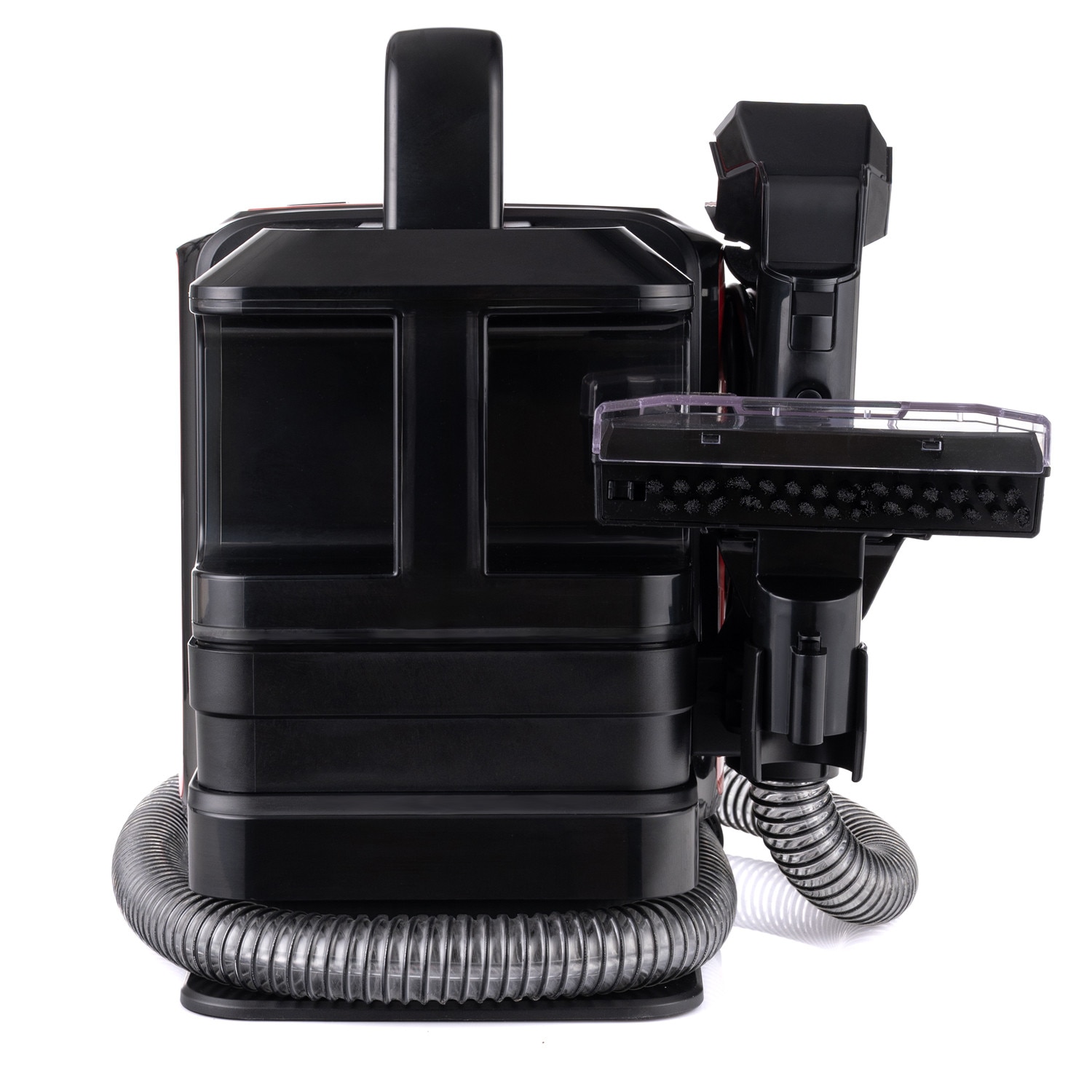 Aspirator cu spalare Lehmann Easywash, profesional, Injectie-Extractie, umed/uscat, putere de aspiratie 12kPa, IPX4, rezervor pentru apa curata 1.08L, rezervor pentru apa murdara 0.8L, 31.5x24x35.5 cm, 4.5kg, negru/rosu