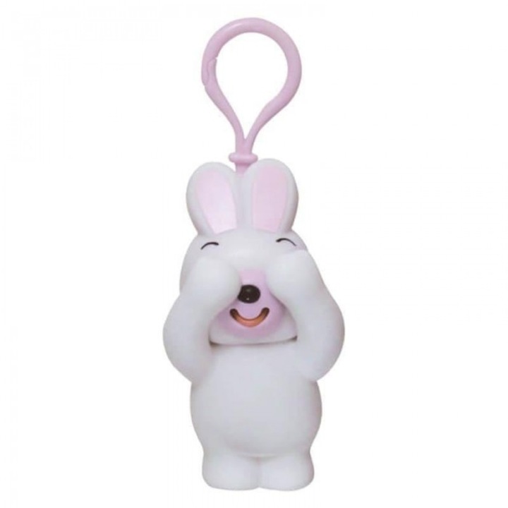 Fehér, szorítható Jabber Ball nyúl, interaktív, 62x117mm, 18hó+
