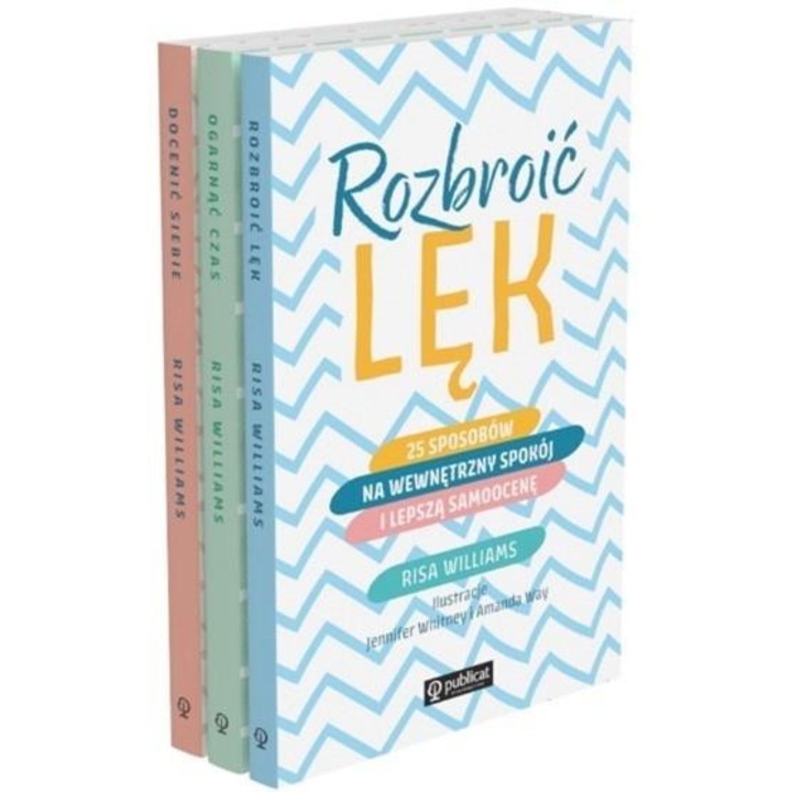 Pachet carti: 25 moduri de a reduce anxietatea, 25 moduri de a fi productiv, 25 moduri de a-ti aprecia valoarea, Risa Williams, 2023