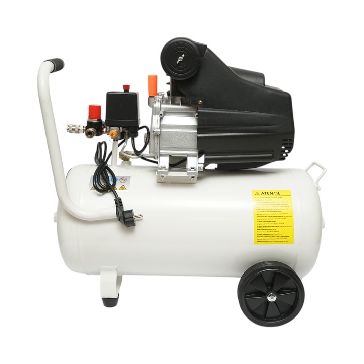 Compresor aer 50L, putere motor 1.9KW/2.5CP, presiune maxima 8 bar, volum aer aspirat 185 L/min Breckner Germany