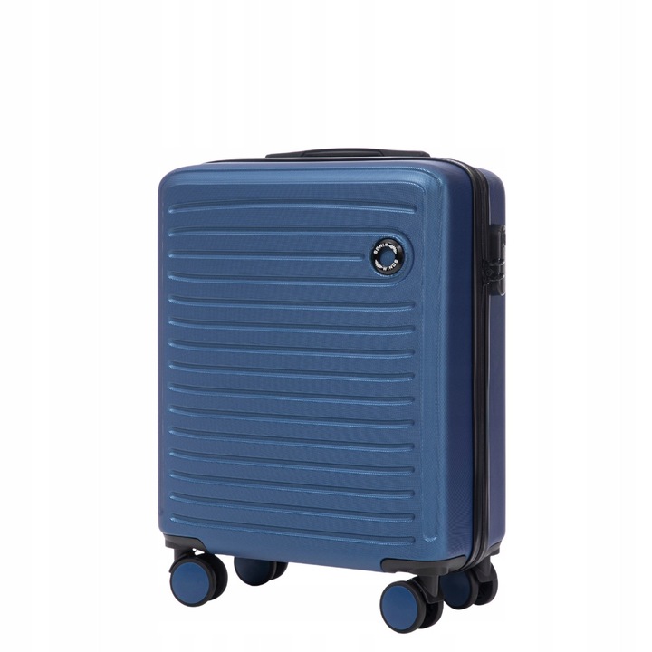 Troler de cabina Wings, COOT, 20", ABS, 4 roti pivotante, inchidere cu cifru, albastru, 55x40x20cm