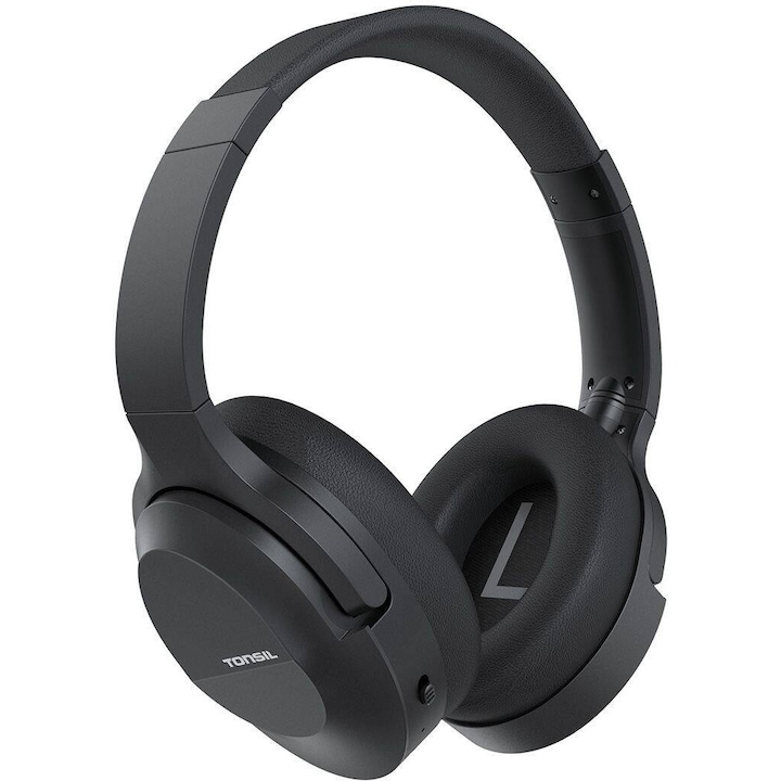 Casti Guess Handsfree Bluetooth Metal Script Logo A2DP ANC Negru