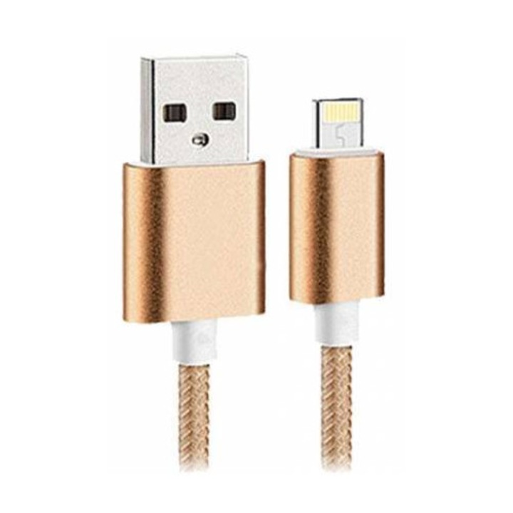 Cablu de date Star USB la Lightning 0.3m Auriu