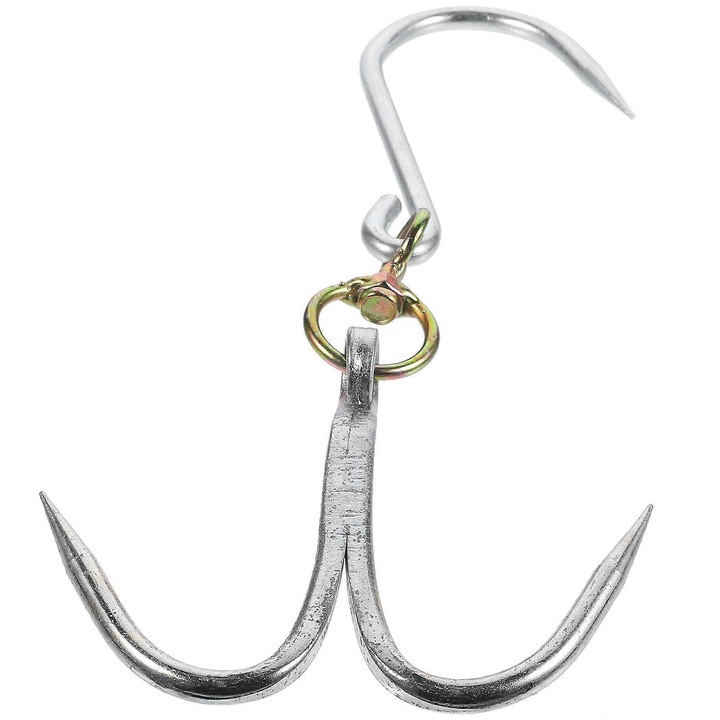 Carlig din otel inoxidabil pentru carne, 28.00x6.50x0.60cm, set 1 bucata, argintiu