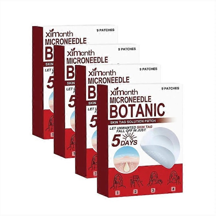 Plasturi pentru indepartarea leziunilor cutanate, Ximonth, 4 bucati, tehnologie cu microace, potrivite pentru toate tipurile de piele