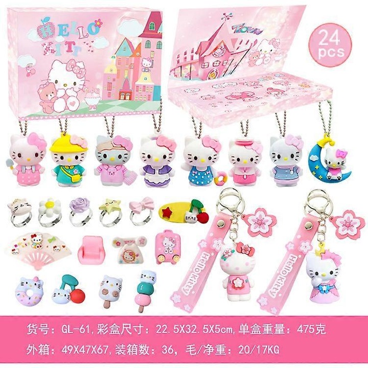 Set Jucarii Interactive Copii, Kuromi, My Melody, Hello Kitty, 30.8x23x6cm, 3-6 ani